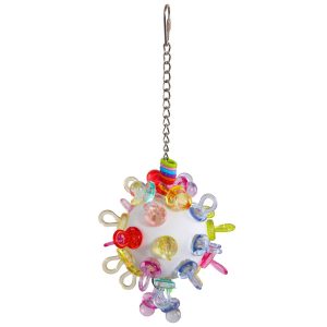 Super Binkies Hanging Wiffle Ball Parrot Toy - Large