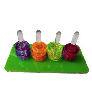 Teaching Colours Ring Stacking Puzzle Parrot Toy - Medium