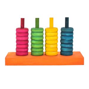 Teaching Colours - Wooden Training Parrot Toy