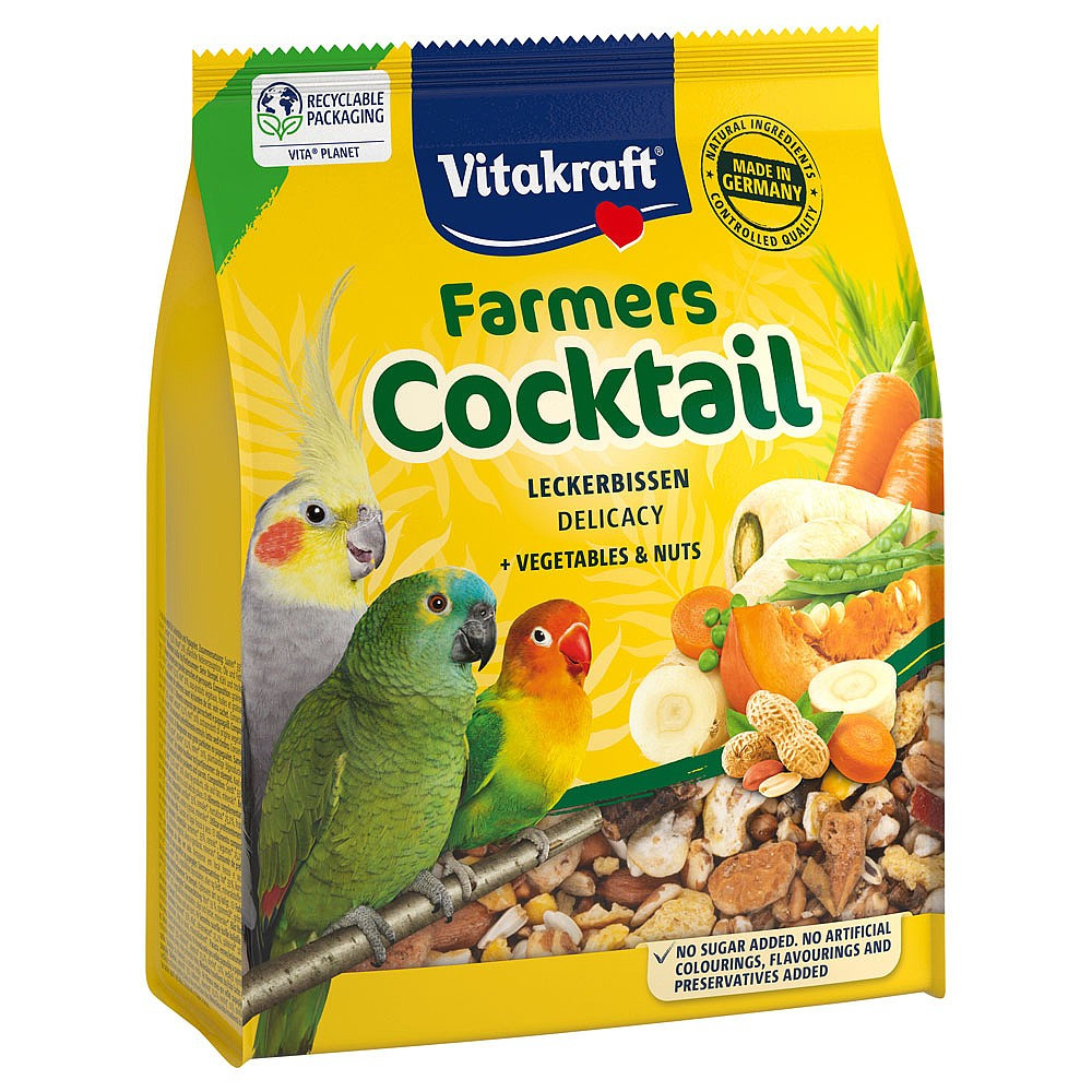 Vitakraft Cocktail Farmers Parrot Treat - Vegetable & Nut - 250g
