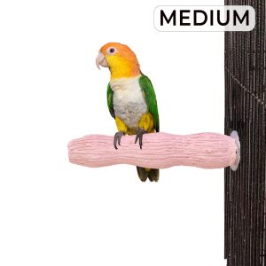 Wavy Calcium Edible Parrot Perch for Bird Cages - Medium