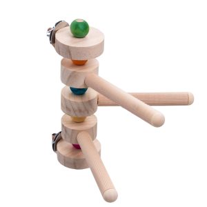The Twister Perch Wooden Multi-Direction Parrot Perch for Small Parrots & Parakeets
