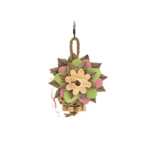Woven Flower Pots Chew Natural Parrot Toy