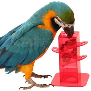 Puzzle Parrot Toy - Foraging Treat Tower for Pet Birds